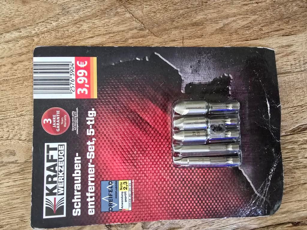 24x Kraft Werkzeuge Schroevenverwijderaar Set 5-delig, Ophalen of Verzenden, Nieuw