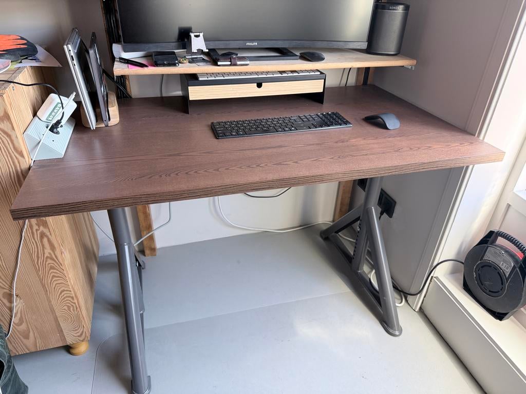 IKEA IDÅSEN In Hoogte Verstelbaar Bureau - 120x70 cm, Huis en Inrichting, Bureaus, Ophalen of Verzenden, In hoogte verstelbaar