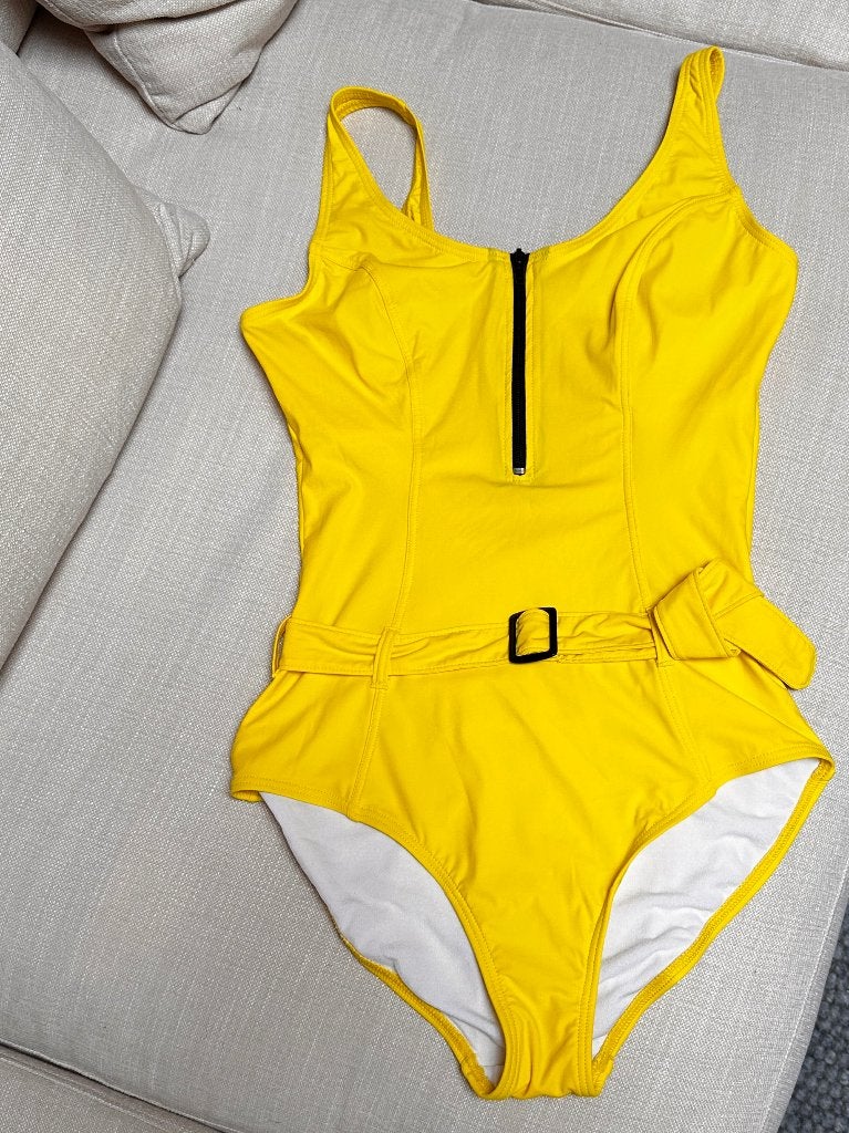 badpak, Kleding | Dames, Badmode en Zwemkleding, Verzenden, Geel, Badpak, Zo goed als nieuw