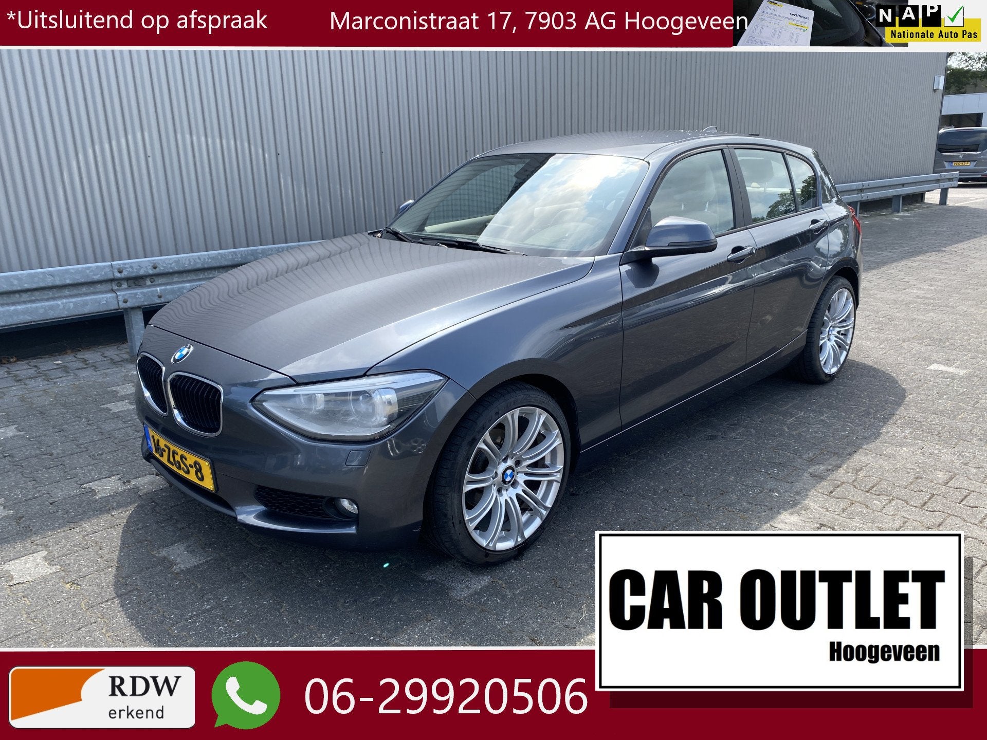BMW 1-serie 116i Upgrade Edition Leer, Clima, Navi, CC, PDC,, Auto's, BMW, 1-Serie, Euro 5, Gebruikt, Beige