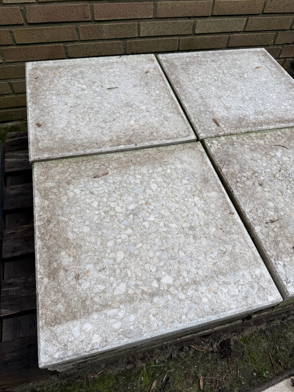 GRATIS tuintegels 50x50 cm terrastegels 50m2, Ophalen, Gebruikt, 10 m² of meer, Beton