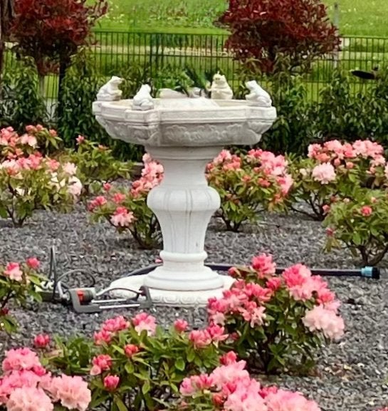 Plantenbak of fontein, Tuin en Terras, Ophalen, Steen, Rond, Zo goed als nieuw