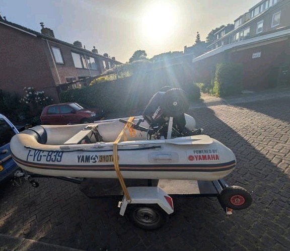 Yam 310T op trailer met Mercury 15pk buitenboordmotor, Watersport en Boten, Ophalen, Aluminium, Gebruikt, Yam