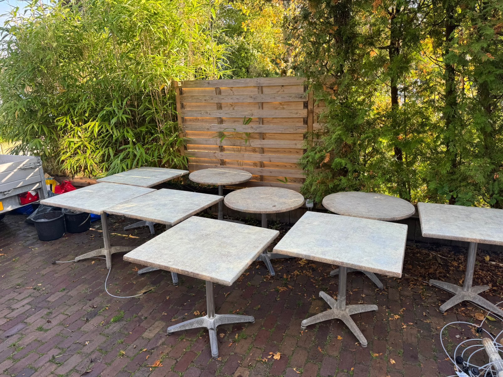 GRATIS - horecatafels, Tuin en Terras, Ophalen of Verzenden