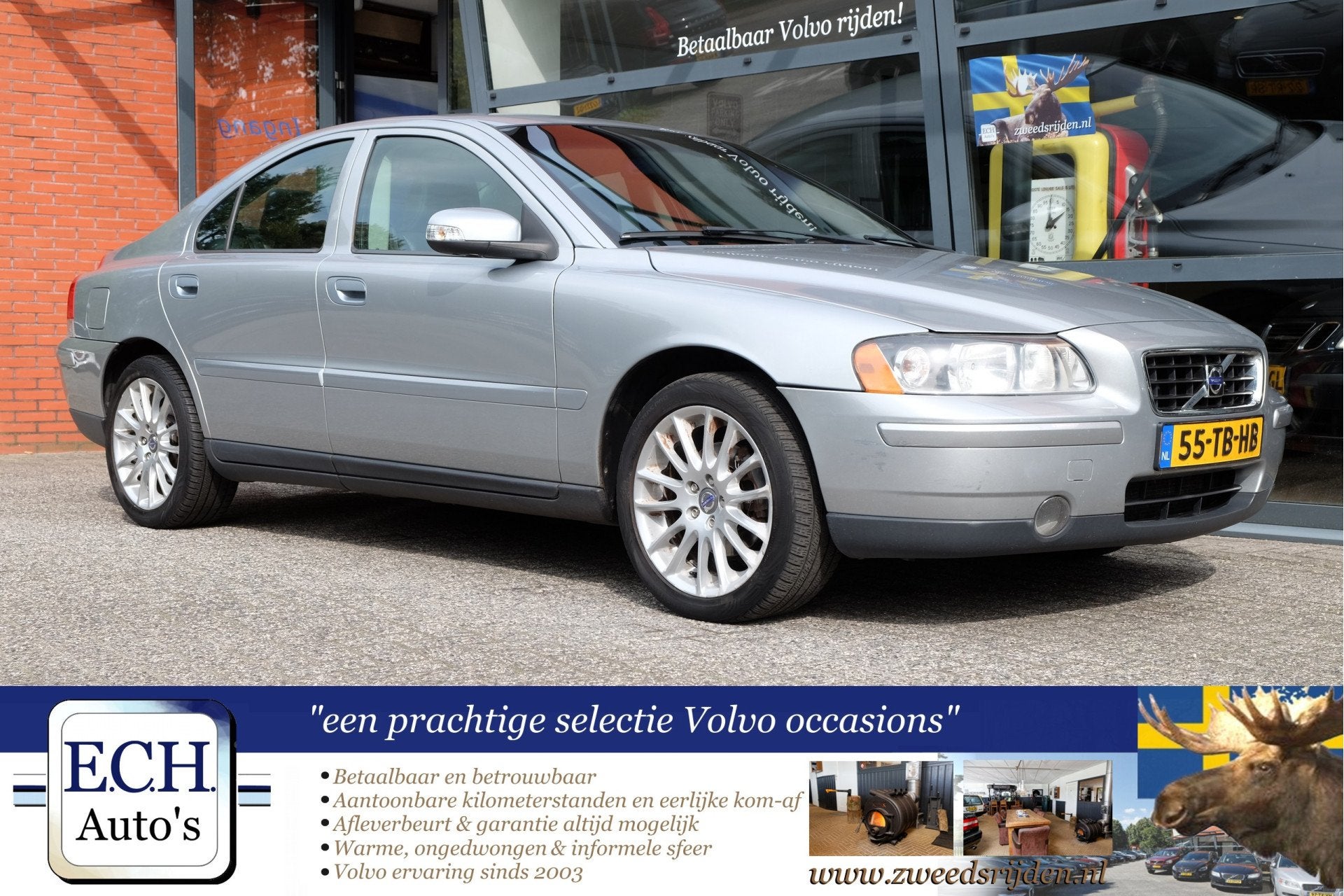 Volvo S60 2.4 140 pk Drivers Edition, Leer, Trekhaak, Auto's, Voorwielaandrijving, Gebruikt, Met garantie (alle), S60