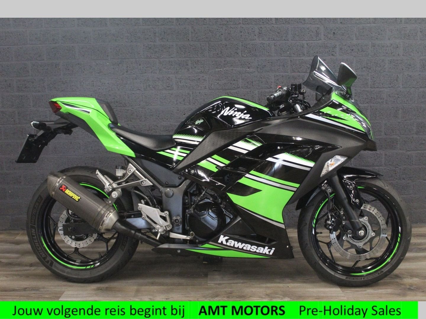KAWASAKI NINJA 300 ABS (bj 2018) 49,990 km AKRAPOVIC, 296 cc, 2 cilinders, Bedrijf, Onbekend