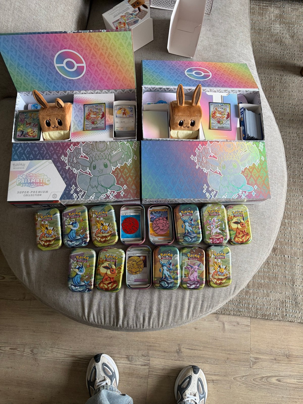 Pokemon Prismatic Evolutions UPC & Tins (zonder packs), Ophalen of Verzenden, Zo goed als nieuw, Overige typen, Foil