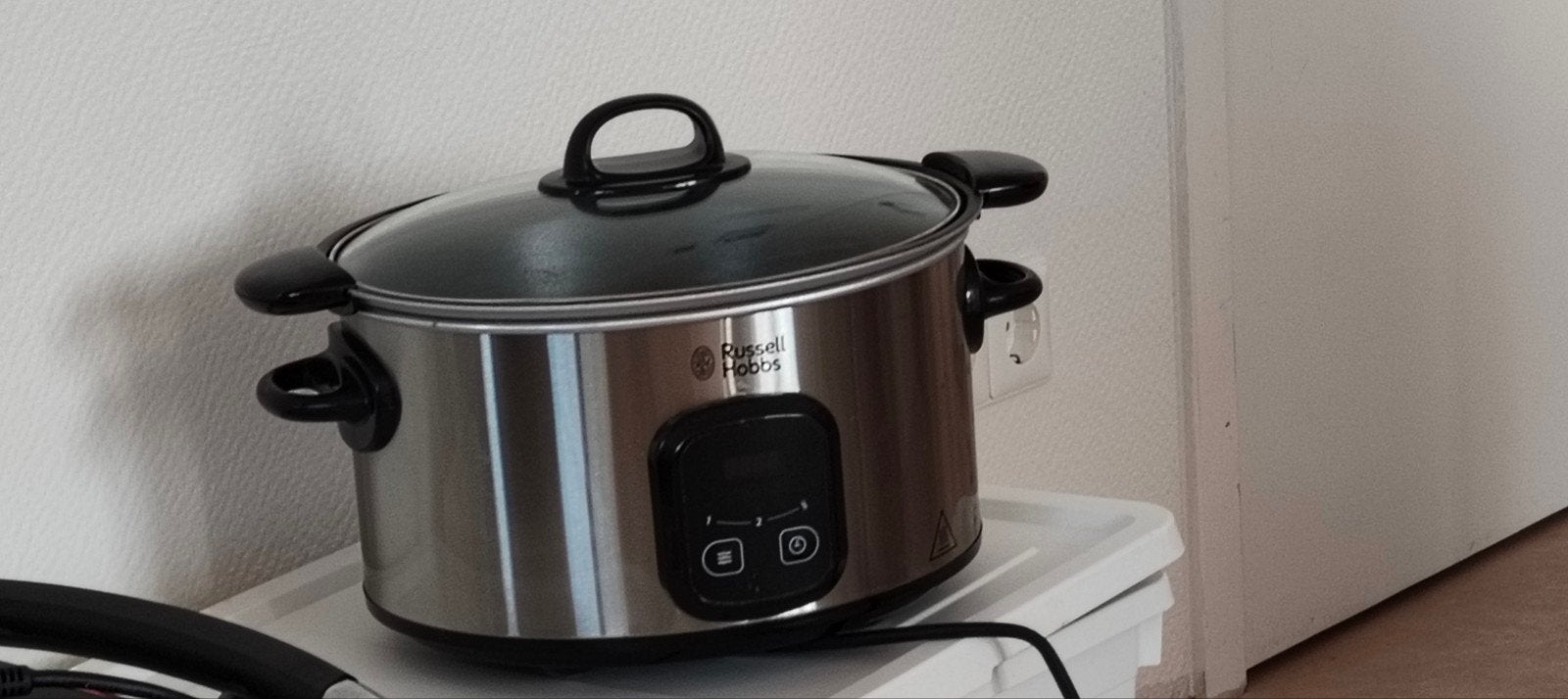 zgan grote slowcooker Russel Hobbs, Witgoed en Apparatuur, Slowcookers, Ophalen of Verzenden, Timer, Zo goed als nieuw