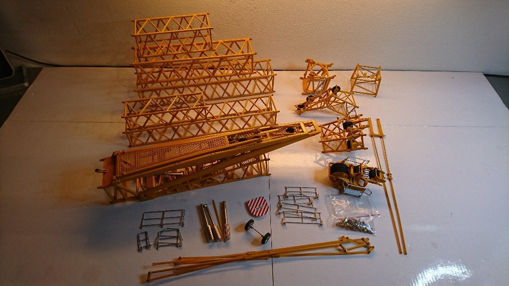 Liebherr LTM 11200 9.1 luffing jib set 1:50 NZG, Hobby en Vrije tijd, Modelauto's | 1:50, Ophalen, Zo goed als nieuw, Hijskraan, Tractor of Landbouw