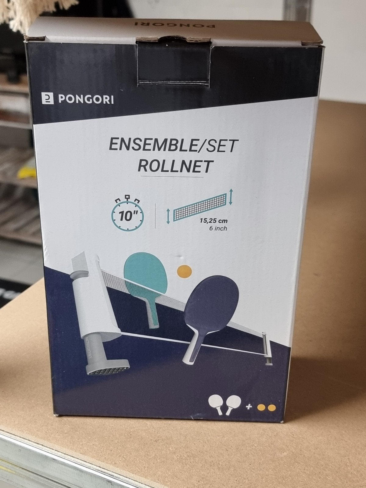 Pongori Tafeltennis Rollnet Set - Nieuw, Ophalen of Verzenden, Nieuw, Net, Batje(s) of Balletje(s)