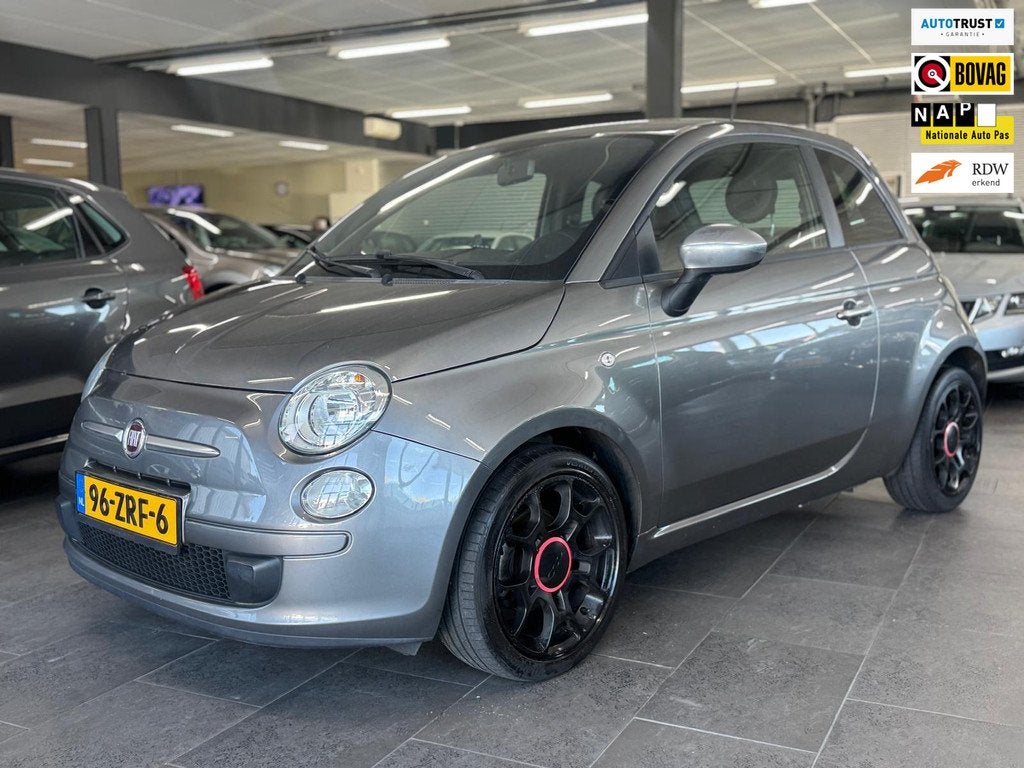 Fiat 500 0.9 TwinAir Street automaat half leer airco elektri, Auto's, Fiat, Euro 5, Gebruikt, 31 €/maand, Leder en Stof
