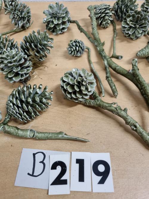 B219 dennenappels groen decoratie, Ophalen of Verzenden, 'T Olde Gre-j, Info@toldegrej.nl, Endepoelstraat 20f Didam