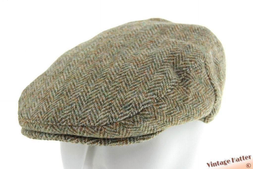 Platte pet Harris Tweed groen bruin visgraat scheerwol 60 XL, Kleding | Heren, Harris Tweed, 60 cm (XL, 7½ inch) of meer, Ophalen of Verzenden