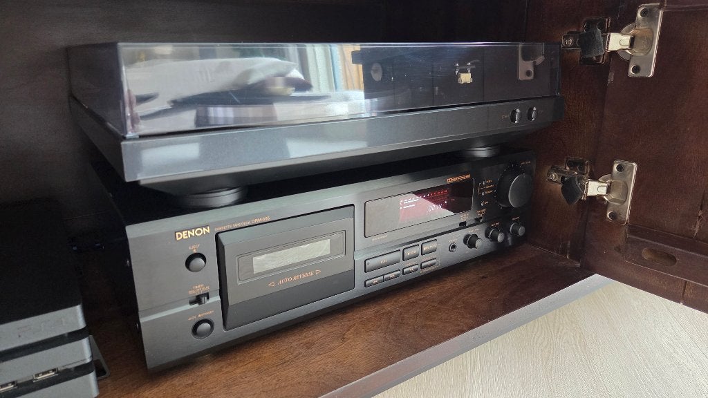 Denon DRM-595 Cassettedeck - Zwart - In nette staat, Audio, Tv en Foto, Cassettedecks, Ophalen of Verzenden, Enkel, Denon, Tiptoetsen
