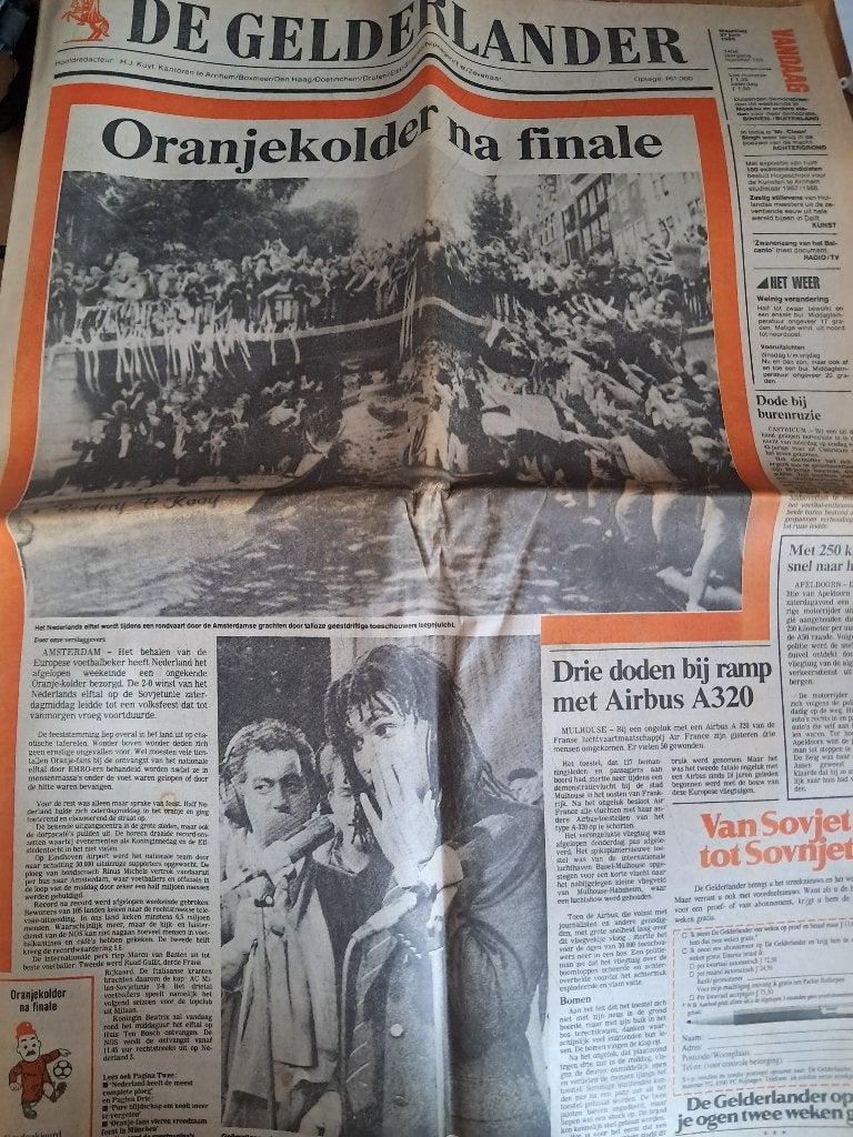 Nederland - Rusland EK Finale 1988, Verzamelen, Ophalen of Verzenden, Gebruikt, Overige binnenlandse clubs, Boek of Tijdschrift