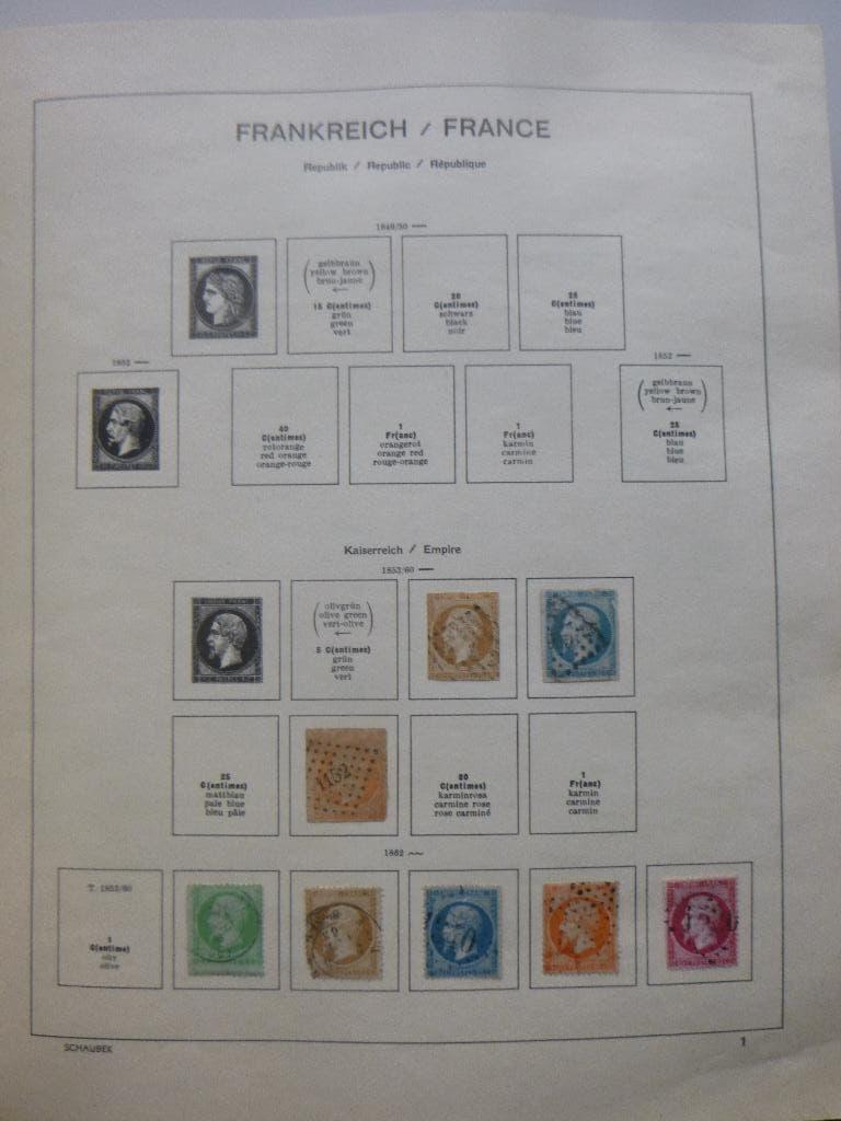 Dik Schaubek album Frankrijk 1849-1976 mooie klassiekers, Ophalen of Verzenden, Buitenland
