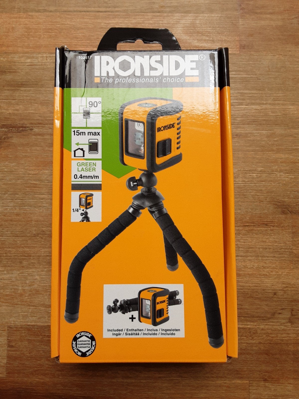Ironside Groene Laser Waterpas met Statief - 1 keer gebruikt, Ophalen of Verzenden, Nieuw, Overige meters