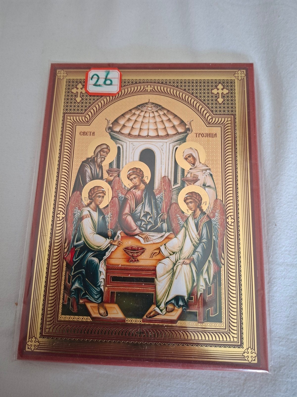 Troijca De Heilige Drie Eenheid Pinksteren Icoon, Antiek en Kunst, Verzenden
