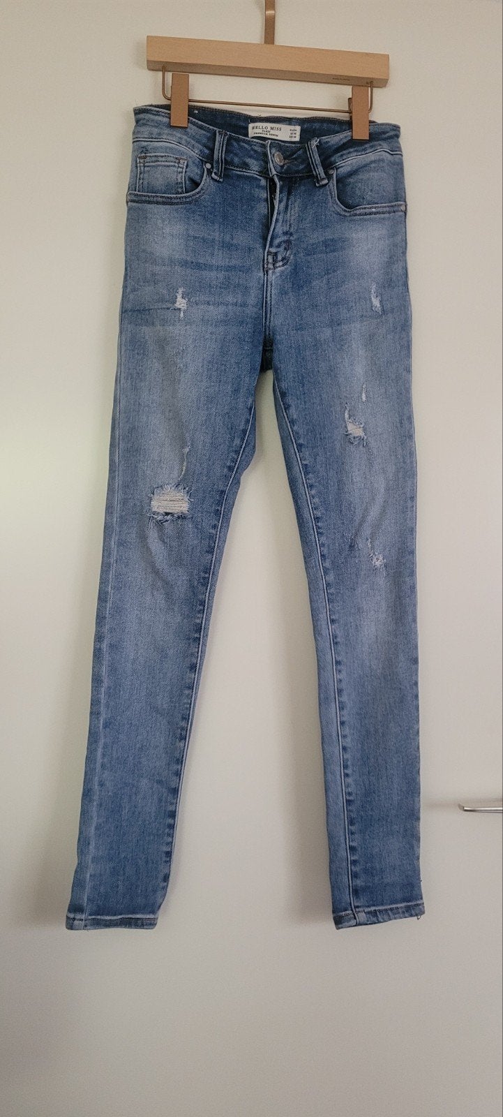 Hello Miss Premium Denim Jeans - Maat 36, Ophalen of Verzenden, Zo goed als nieuw, Blauw, W28 - W29 (confectie 36)