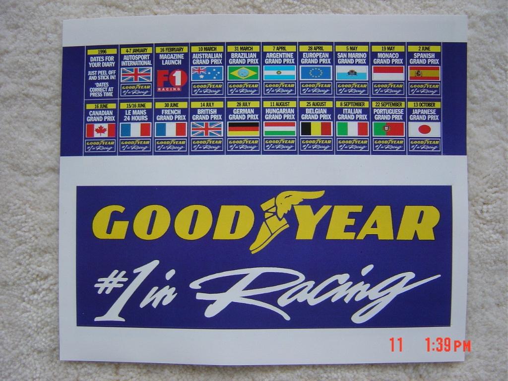 Good Year Goodyear stickers Marlboro McLaren, Motoren, Ophalen of Verzenden