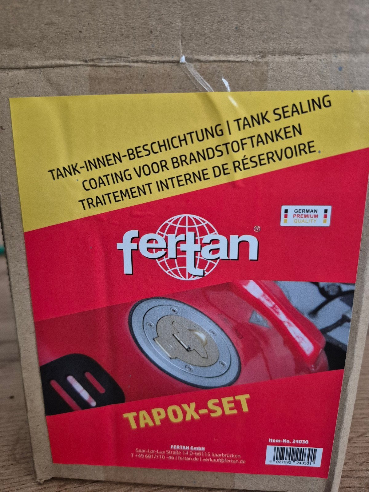 Fertan Tapox Set - Tankafdichting voor brandstoftanks, Ophalen, Nieuw, Universele onderdelen