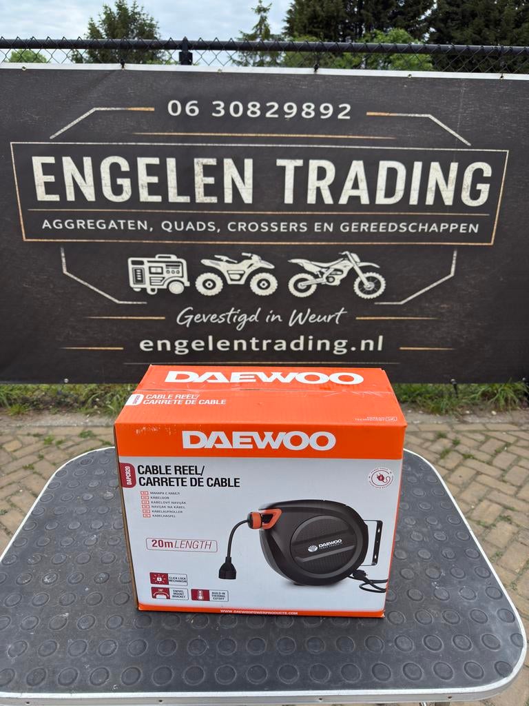 Daewoo stroomhaspel 230v 20meter automatisch oprolbaar, Ophalen, Nieuw, Overige typen