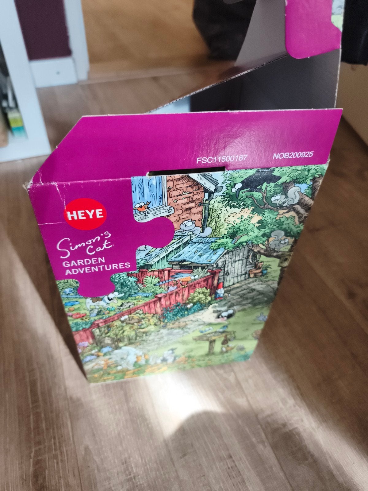 Heye Legpuzzel 1000 stukjes Simon's Cat Garden Adventures, Ophalen, 500 t/m 1500 stukjes, Gebruikt, Legpuzzel