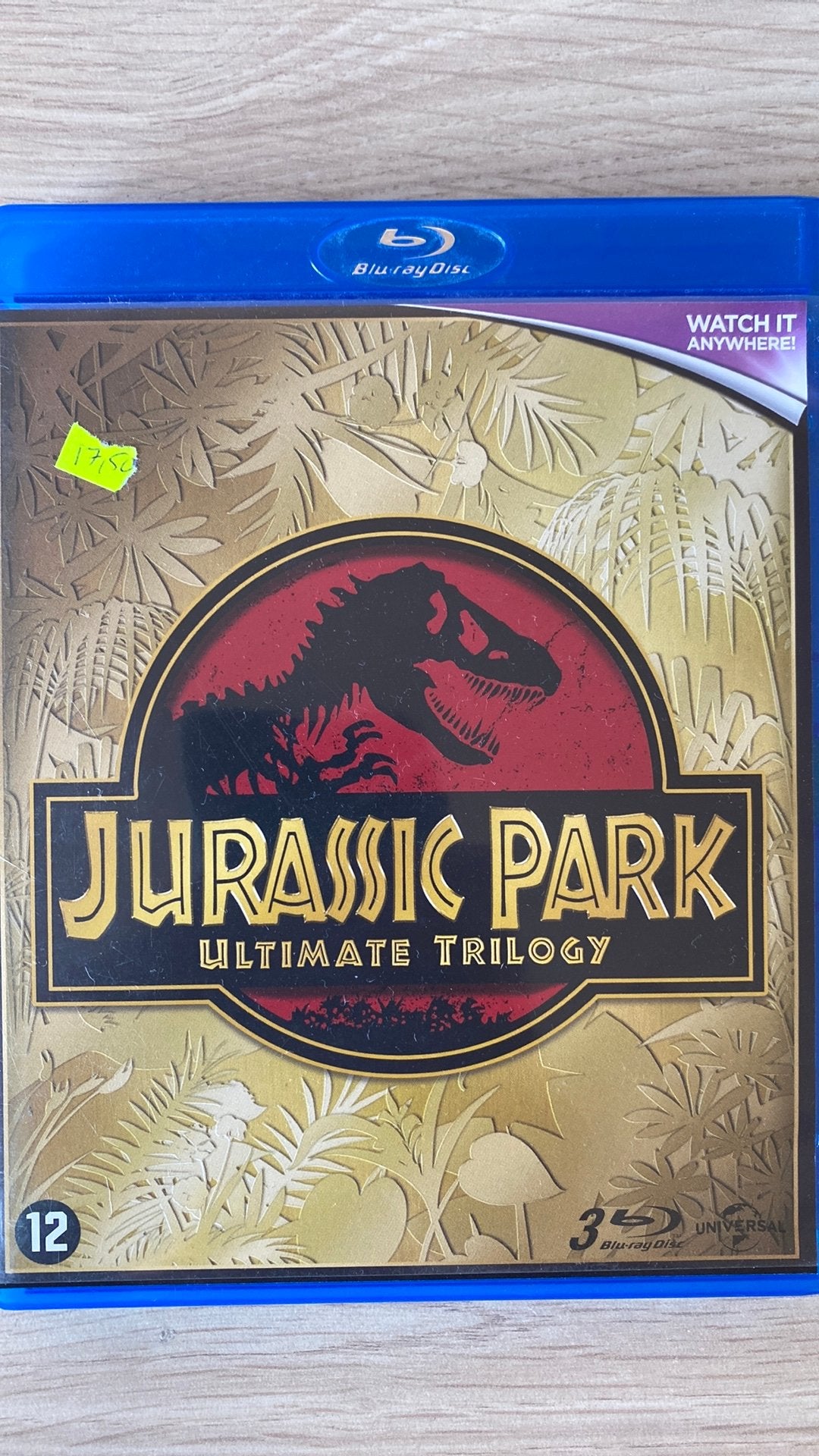 Jurassic park 1 2 3 blu ray NL versie box trilogy, Ophalen of Verzenden, Zo goed als nieuw, Actie