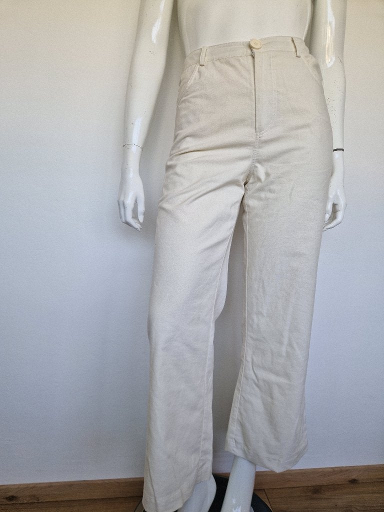 Fabienne Chapot pantalon maat 40. Ecru, Maat 38/40 (M), Overige kleuren, Nijmegen, Verhip-vintage.nl