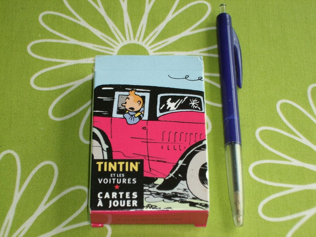 Kuifje en de auto's speelkaarten uit 2007, Verzamelen, Stripfiguren, Ophalen of Verzenden, Kuifje, Zo goed als nieuw, Boek of Spel
