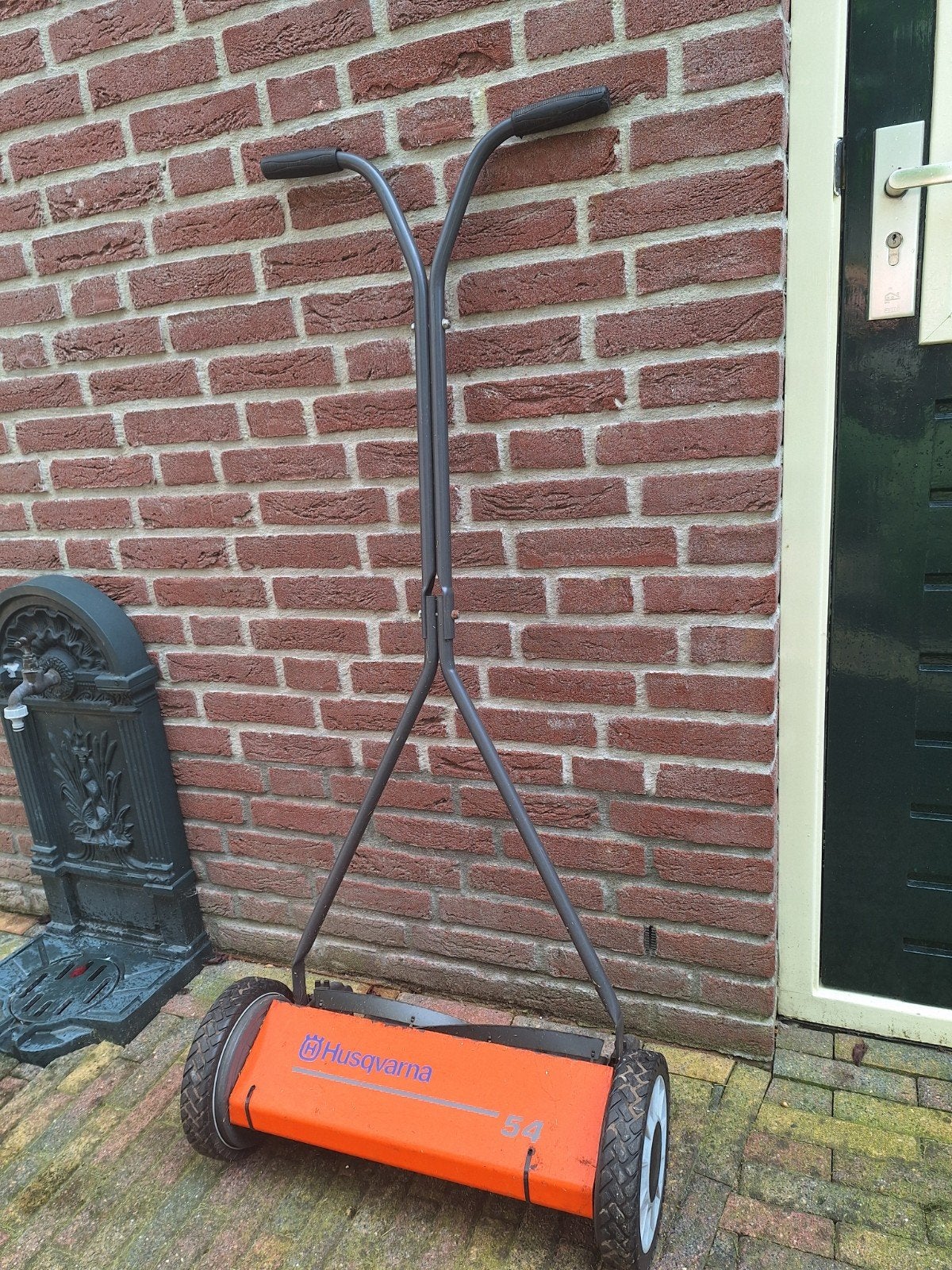 Husqvarna handgrasmaaier, Tuin en Terras, Grasmaaiers, Ophalen, Gebruikt, Handgrasmaaier, 40 t/m 49 cm