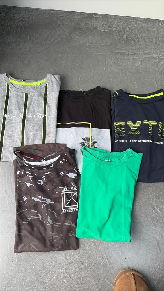 5x jongens t-shirts maat 158-164, Ophalen, Gebruikt, Maat 158