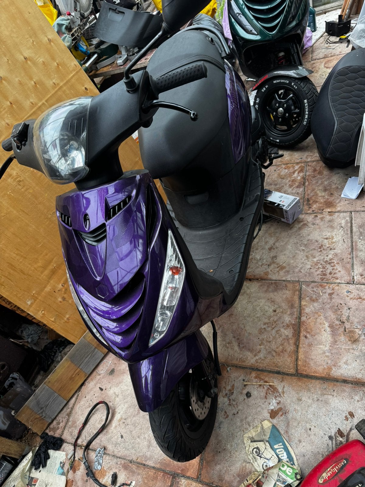 3x piaggio zips paars / grijs / paard& licht blauw, Ophalen of Verzenden, Zo goed als nieuw, Benzine, Zip