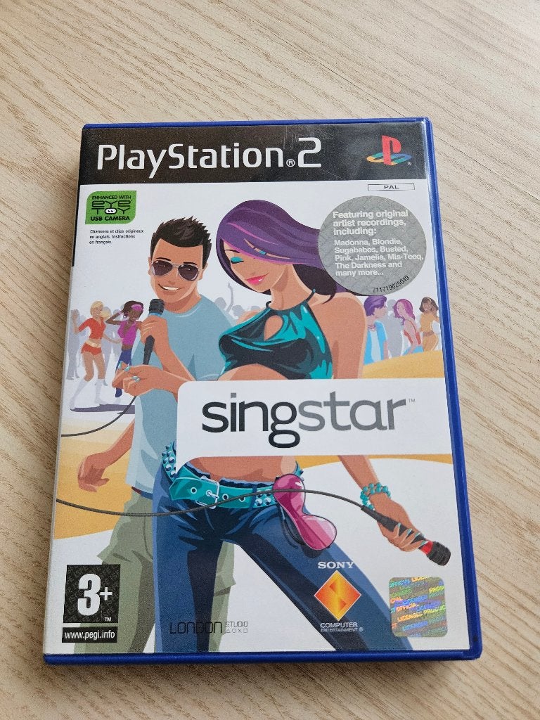 SingStar (PS2) + Microfoons (Let op: 1 microfoon defect), Muziek, Gebruikt, 1 speler, Ophalen of Verzenden