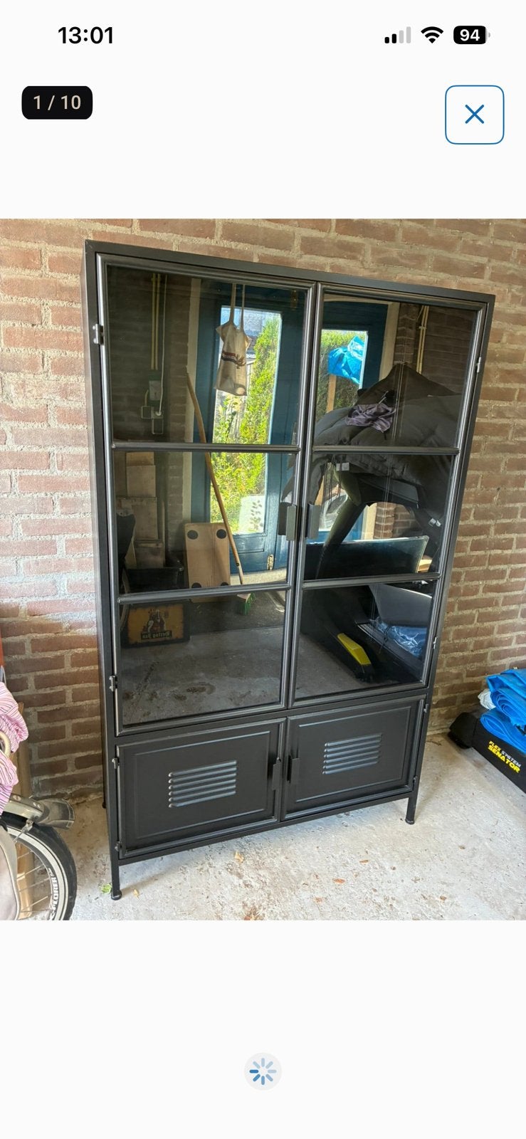 WOOOD metalen kast Ronja zwart, Ophalen, Met plank(en), Gebruikt, 50 tot 100 cm
