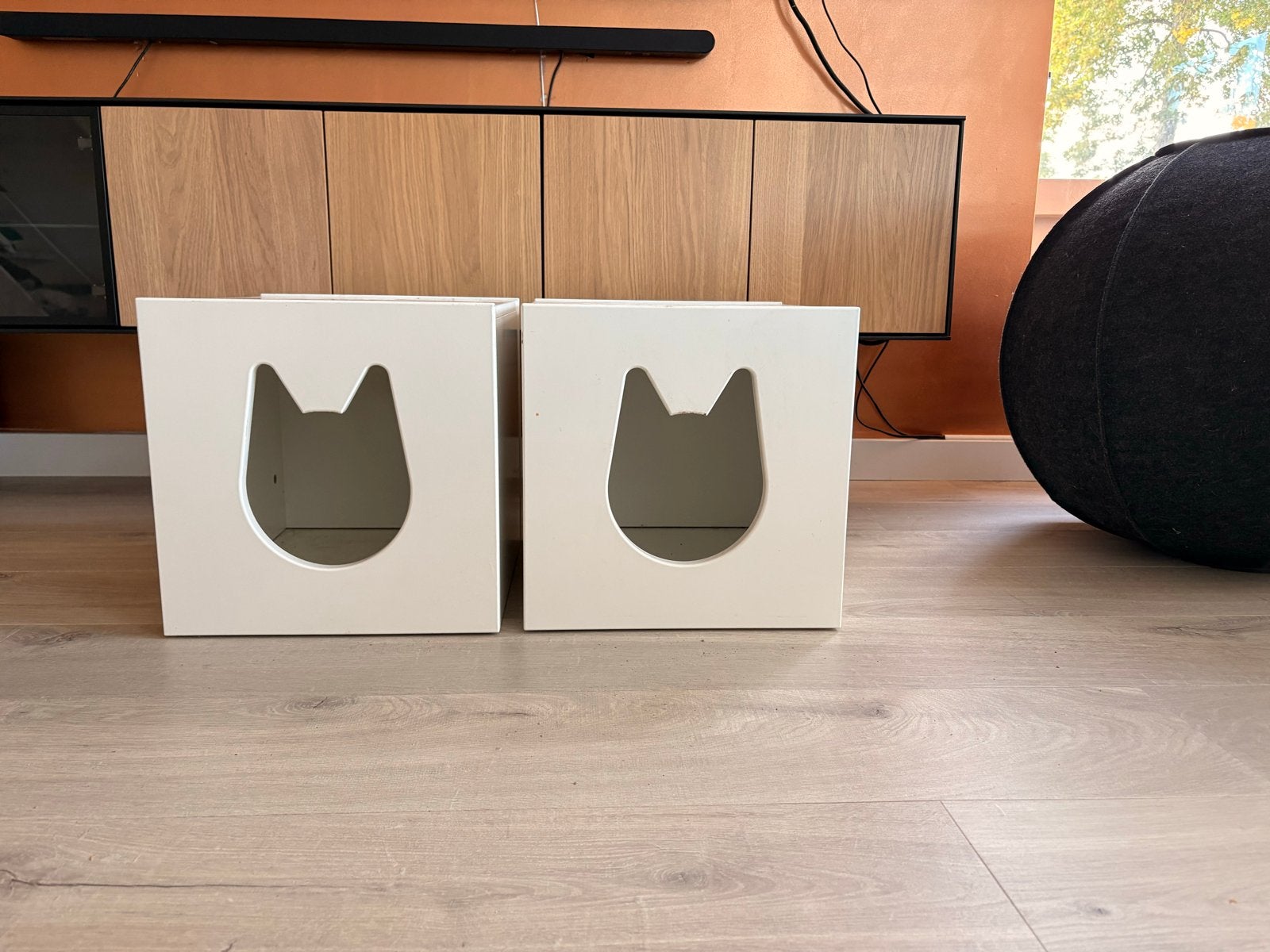2x Ikea Kallax kattenhuisjes, Ophalen of Verzenden, Gebruikt