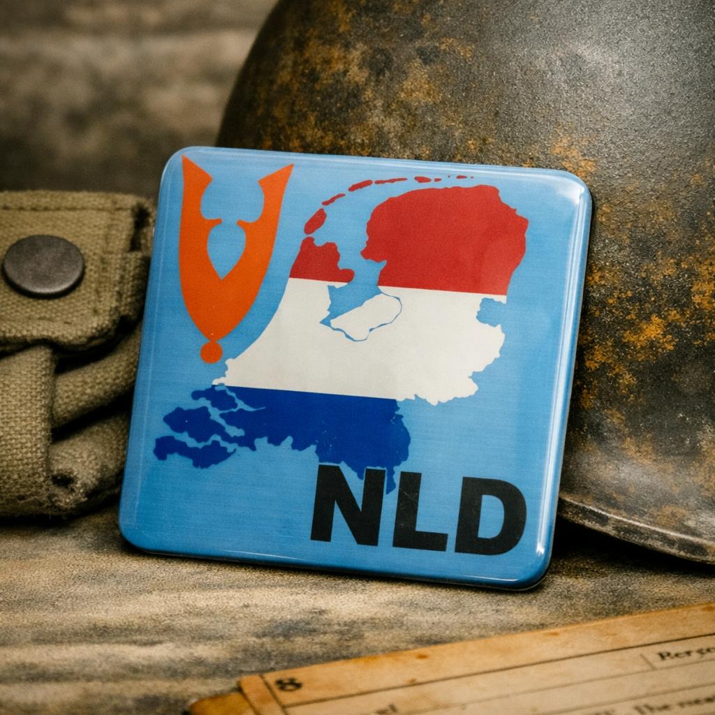 Veteraan Nederland  magneet - RJ Army, Ophalen of Verzenden, Landmacht, Nederland, Embleem of Badge