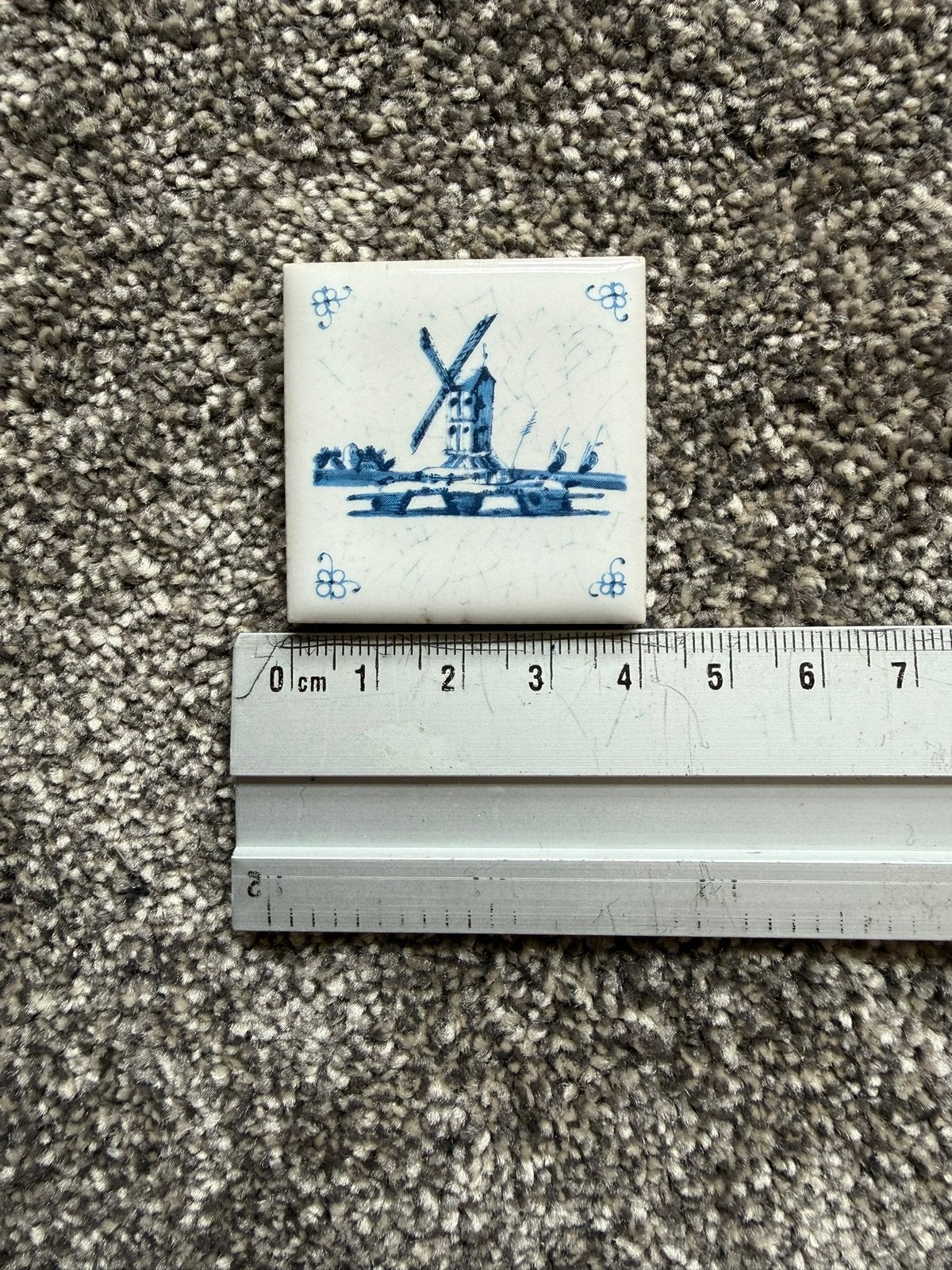 Verzamelen : Delfts blauw tegeltje 4 x 4 cm, Ophalen of Verzenden