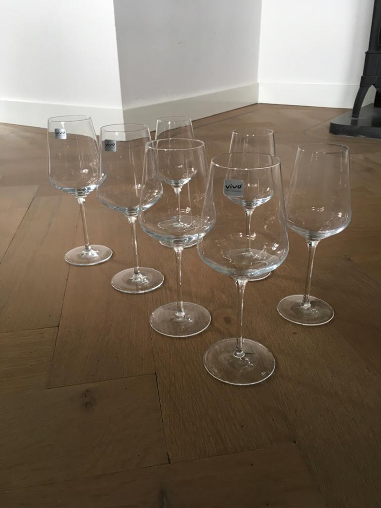 Vivo Villeroy & Boch wijnglazen (7 stuks), Ophalen, Glas of Glazen, Overige stijlen, Glas