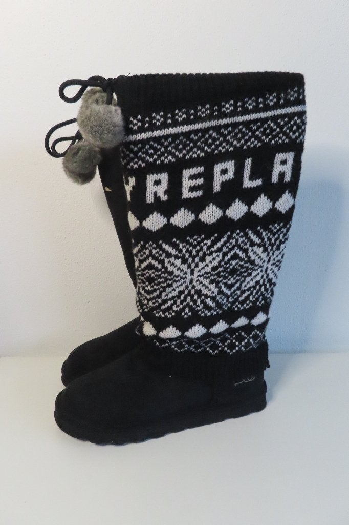 Laarzen Zwart Replay mt 40 *Nieuw* (3909), Kleding | Dames, Schoenen, Hoge laarzen, Zwart, Nieuw, Replay