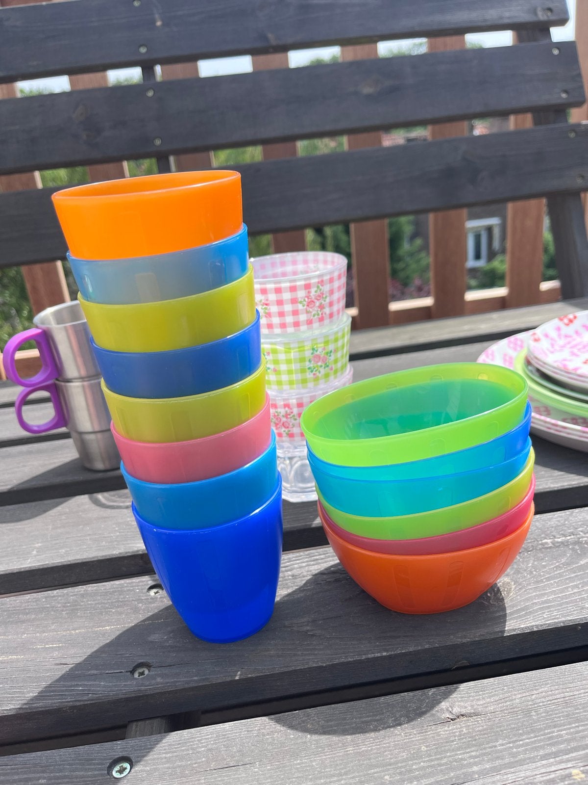Diverse servies en bestek voor picknick of camping, Ophalen of Verzenden, Gebruikt