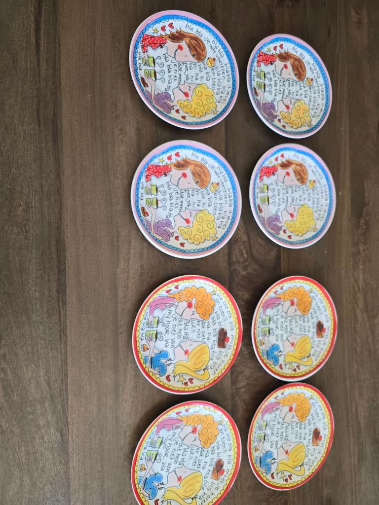 8 Blond Amsterdam gebaksbordjes, Huis en Inrichting, Keuken | Servies, Ophalen, Gebruikt, Blond Amsterdam, Keramiek