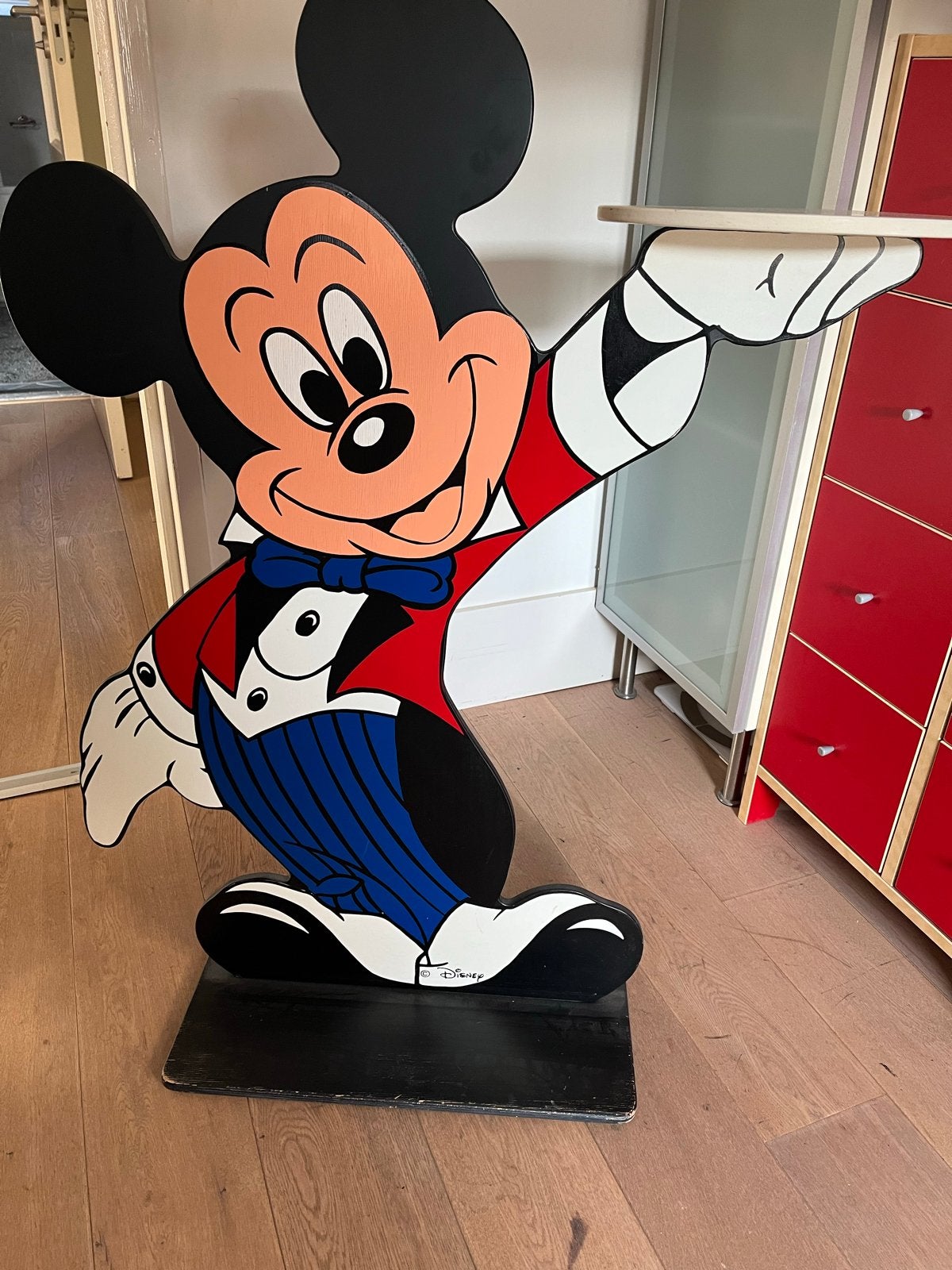 Vintage Mickey Mouse bijzettafel, jaren '80, Gebruikt, Ophalen of Verzenden, Overige vormen, 60 cm of meer