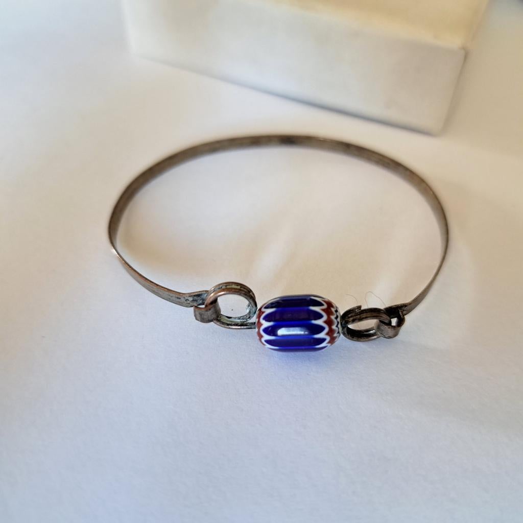 Oude armband met murano glas kraal, Ophalen of Verzenden, Zo goed als nieuw, Overige materialen