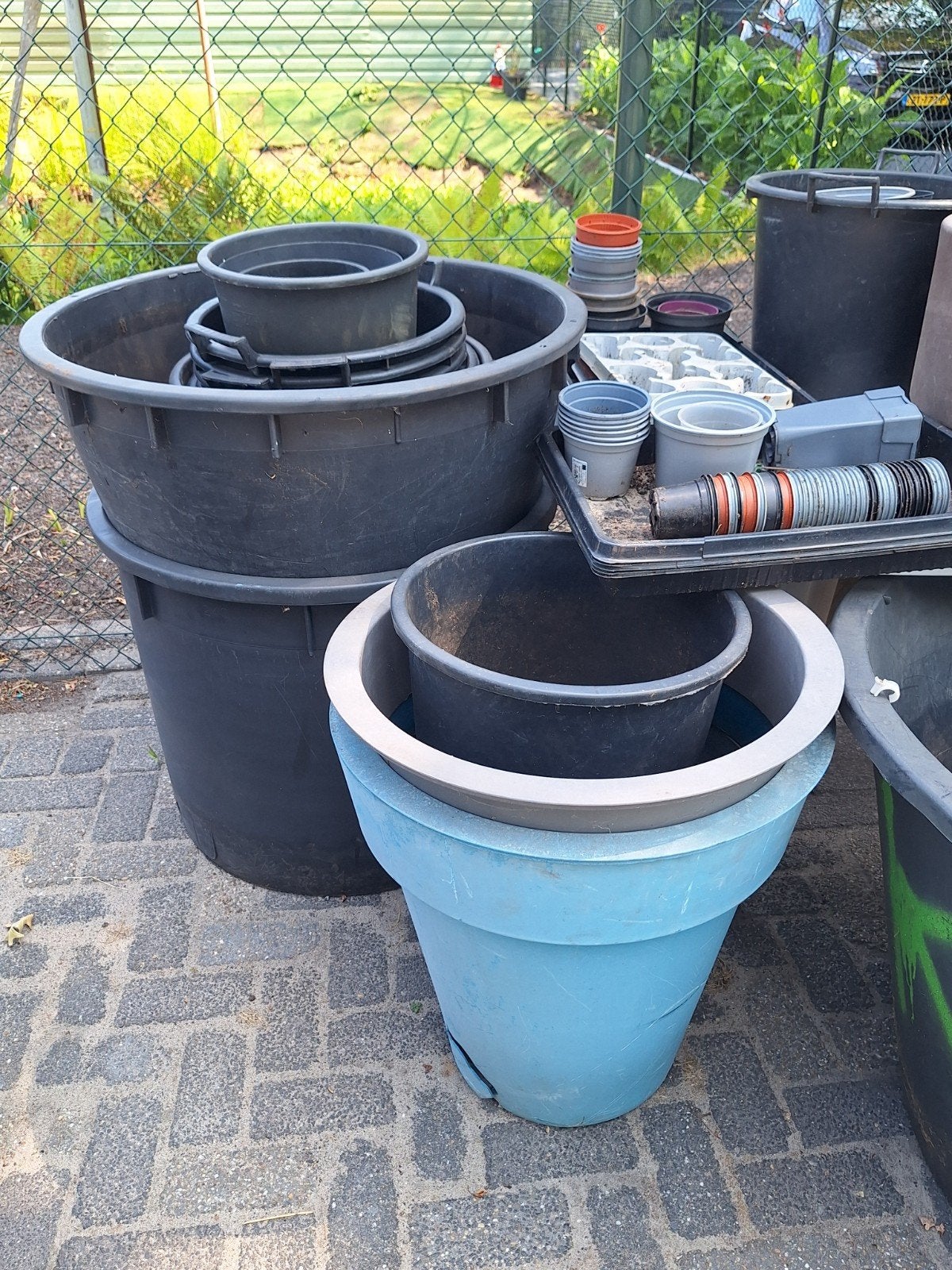potten voor planten of boom, Ophalen, Kunststof, Gebruikt, 40 cm of meer