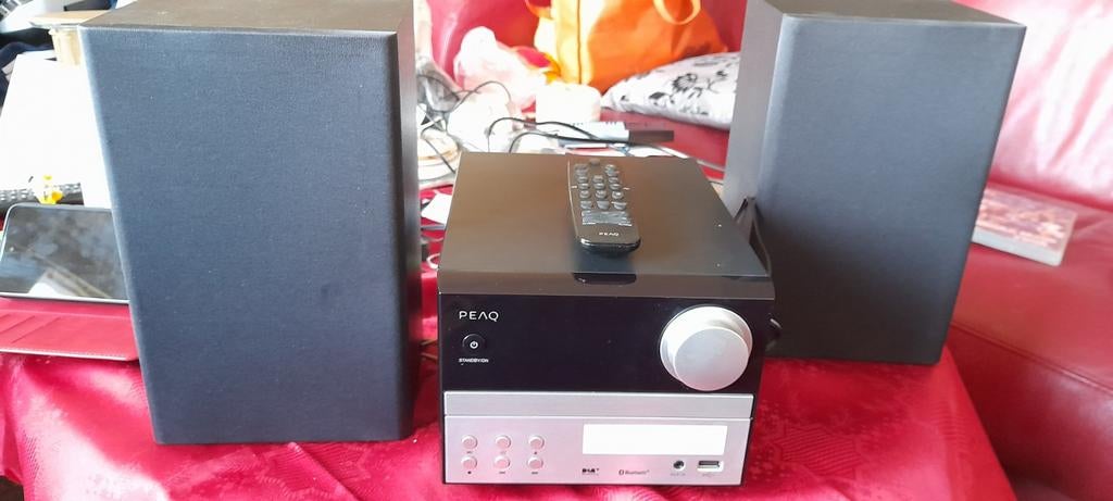 PEAQ PMS310BL-SL Micro stereo systeem, 2 × 15 watt, Ophalen, Zo goed als nieuw, Speakers, Overige merken