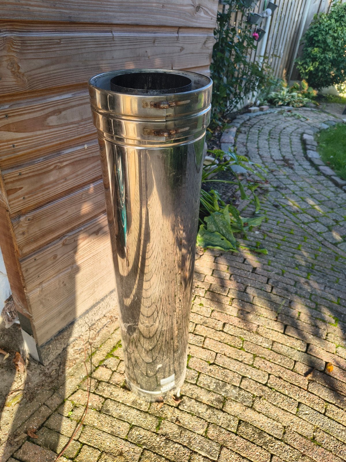 kachelpijp isiduct dubbelwandig 1 meter, Doe-het-zelf en Verbouw, Ophalen of Verzenden, Rvs, Minder dan 2 meter, 80 mm of meer