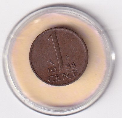 1 Cent 1955 Zeer Fraai, Postzegels en Munten, Munten | Nederland, Verzenden, Koningin Juliana, 1 cent, Losse munt