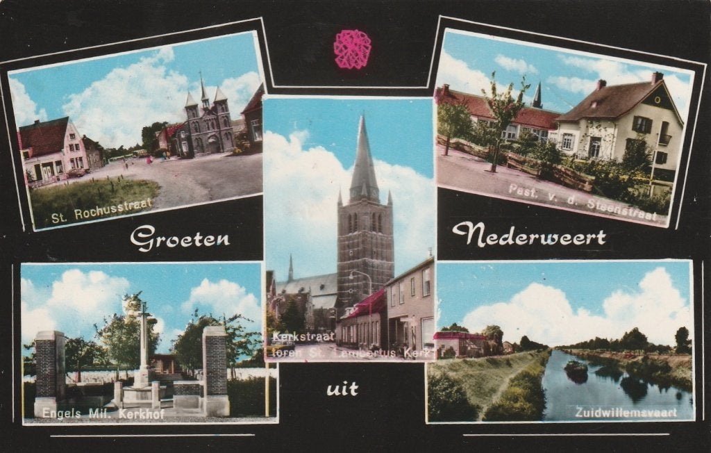 NEDERWEERT Rochusstraat Kerkhof Kerk Zuid Willemsvaart kl.f., Verzamelen, Verzenden, 1980 tot heden, Gelopen, Limburg