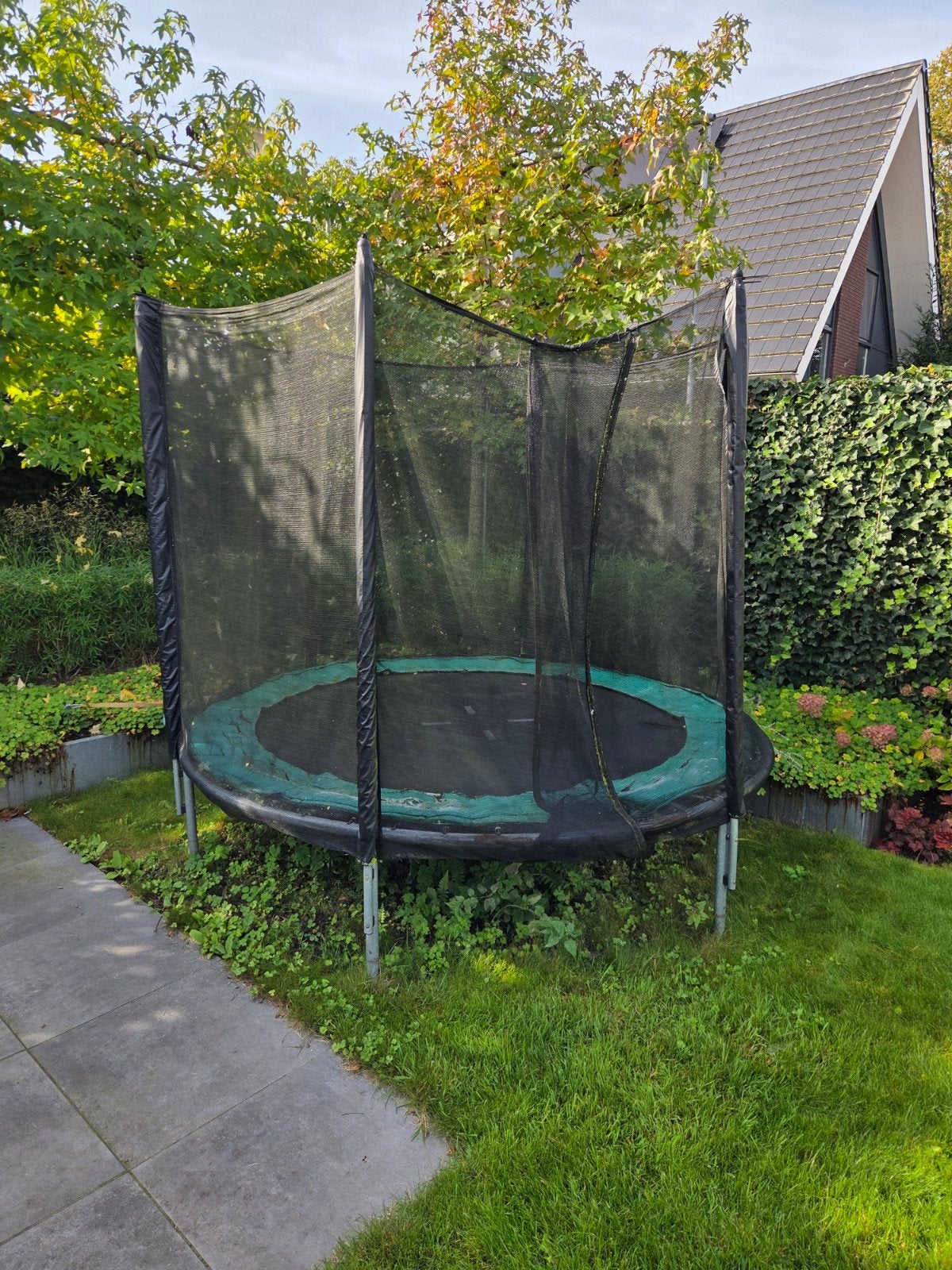 Trampoline met veiligheidsnet, Ophalen, Gebruikt